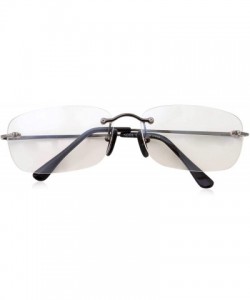 Sport Classic Rectangular Lightweight Metal Frame Sport Sunglasses for Men Women - Gunmetal Clear - CV18OM0LR2S $14.09