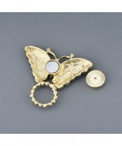 Butterfly Crystal Butterfly Flower Brooch Pins Eyeglass Holder Magnetic for Women Girls - sliver - C81899N7C2I $13.56
