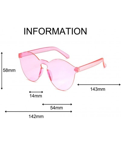 Square Love Heart Shaped Rimless Sunglasses PC Frame Resin Lens Sunglasses UV400 Sunglasses - Clear - C8199X0MMZ7 $9.12