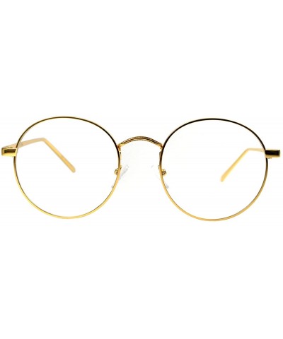 Round Round Retro Small Circle Tint & Mirror Colored Lens 43-55 mm Sunglasses Metal - Round_071_55mm_gold - CK1890QA8MS $10.72