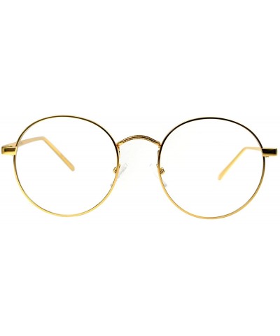 Round Round Retro Small Circle Tint & Mirror Colored Lens 43-55 mm Sunglasses Metal - Round_071_55mm_gold - CK1890QA8MS $10.72