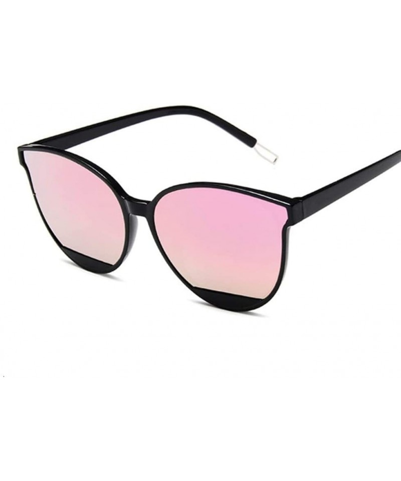 Oval Classic Sunglasses Vintage Plastic Glasses - Black Pink - CP199EIAMQZ $16.12