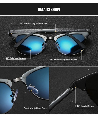 Sport Men Women Polarized Alloy Sunglasses Aluminum Magnesium Frame Sun Glasses Driving Glasses Male 90089 - White Grey - CM1...