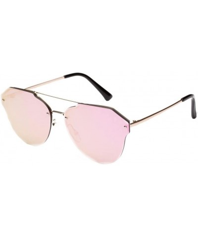 Aviator Metal Edge Frame UV Glasses Sunglasses Men Women Retro Vintage Glasses (Purple) - Purple - CL18E4UDIQZ $11.40