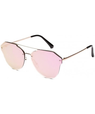 Aviator Metal Edge Frame UV Glasses Sunglasses Men Women Retro Vintage Glasses (Purple) - Purple - CL18E4UDIQZ $11.40